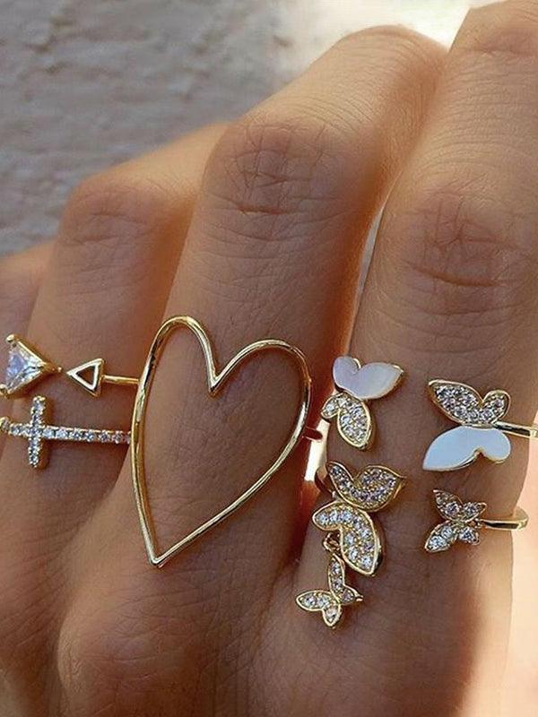 Lost Lady Stylish New Skull Heart Flower Angel Rings for Women Hip Hop  Exaggerated Silver Color Finger Rings Wholesale Jewelry - AliExpress